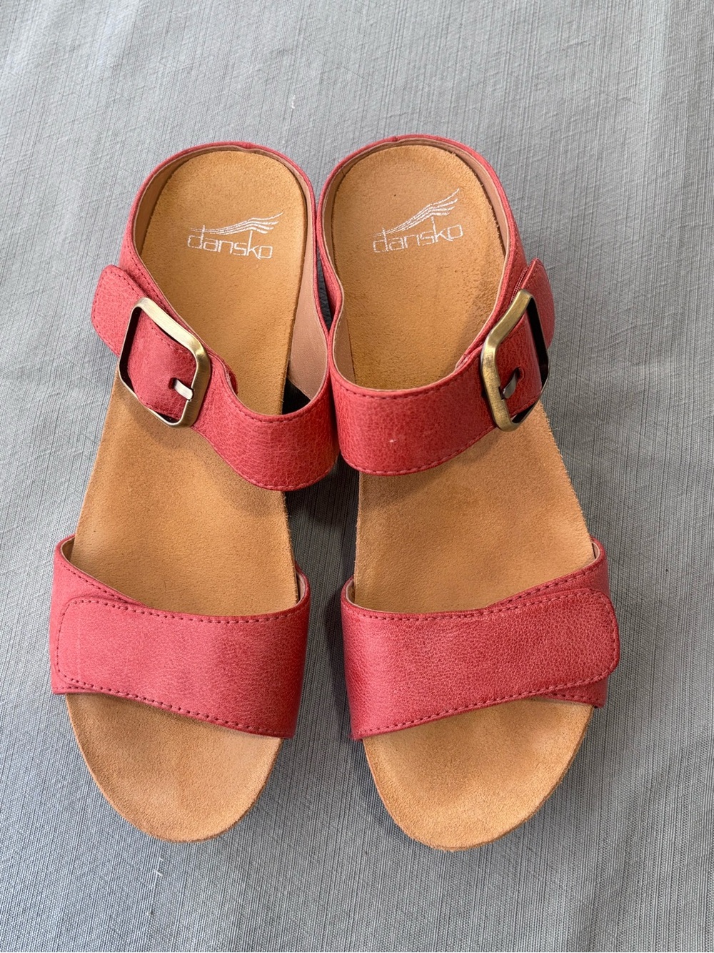 Dansko Women's Coral Leather Buckle Slide Sandals 39